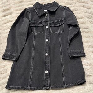 Zara size 5 girls Stylish Black Denim Dress. New with tag